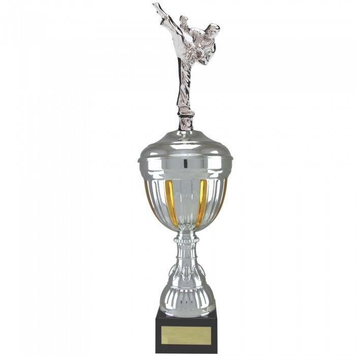 MALE KICKING FIGURE METAL TROPHY  - AVAILABLE IN 4 SIZES